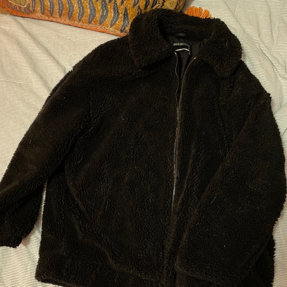 Urban outfitters boxy fit sherpa coat